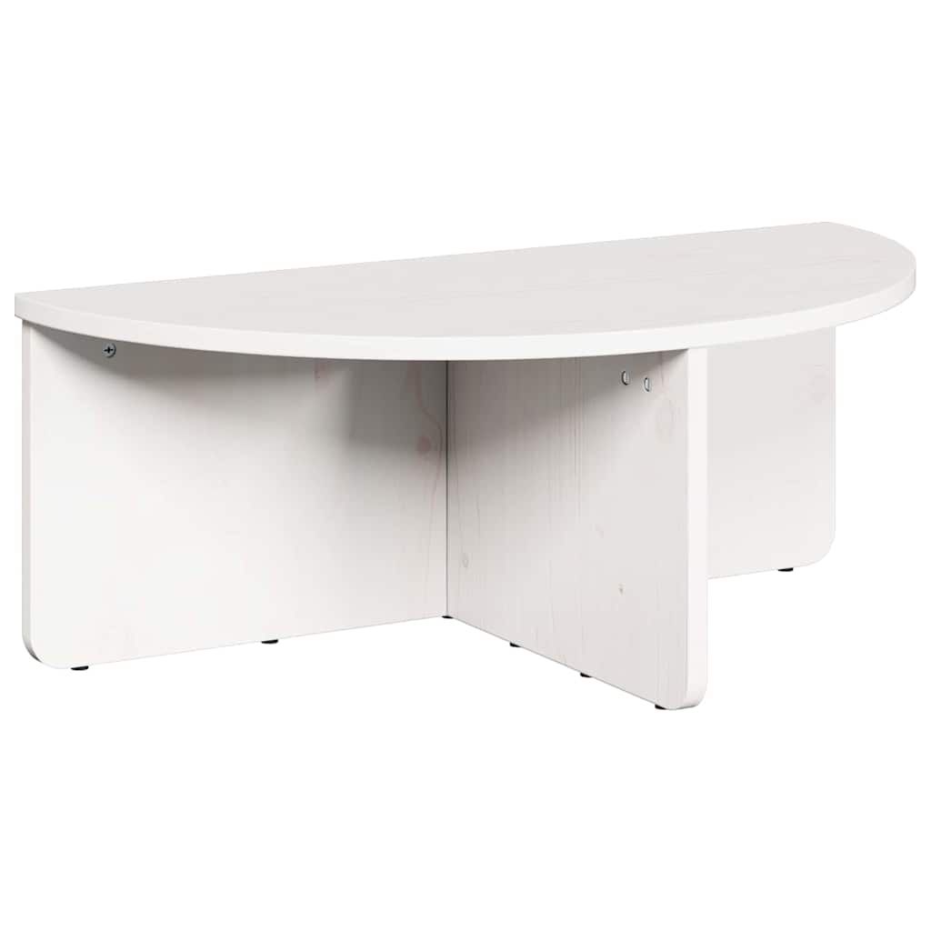 Coffee Table 2 pcs White Solid pine wood