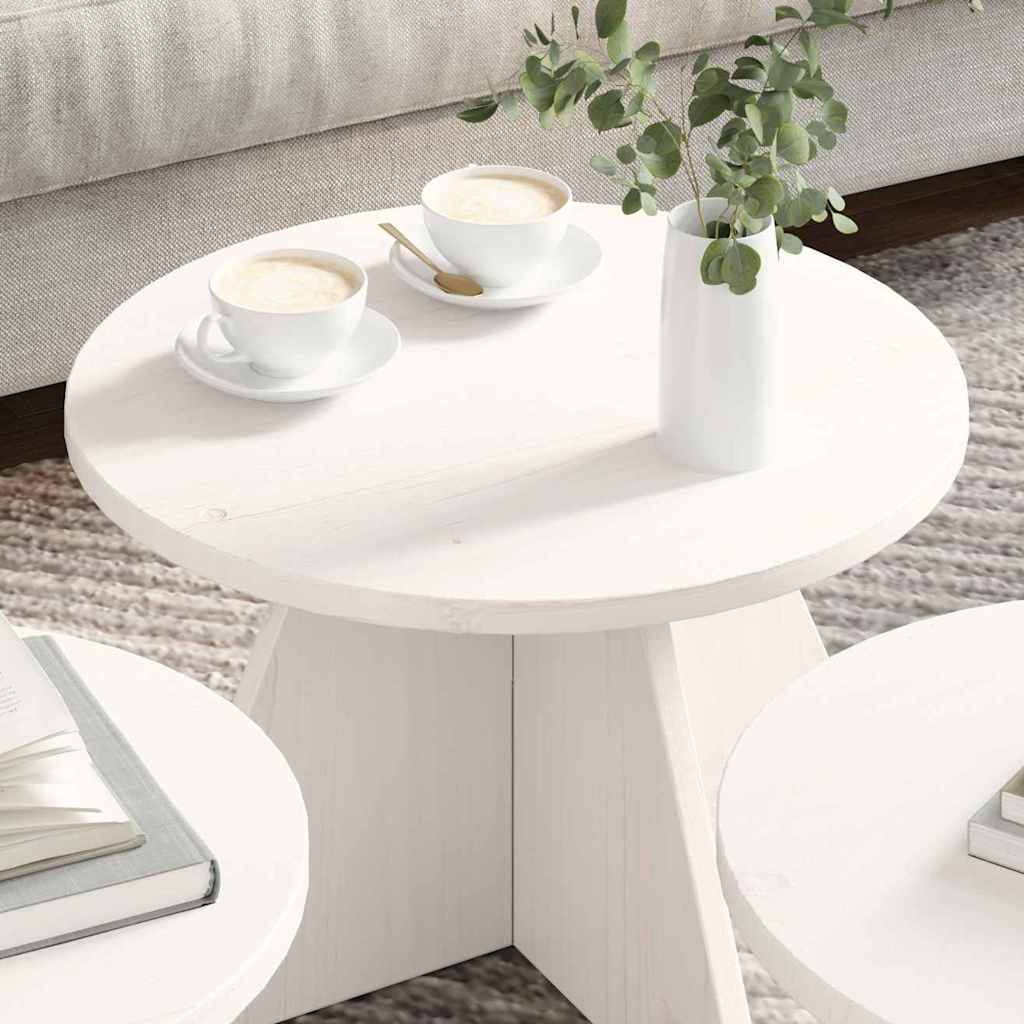 Coffee Table 3 pcs White