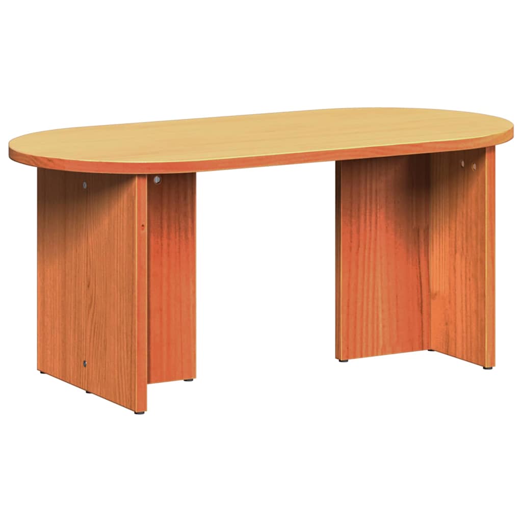Coffee Table Wax Brown 80 x 39.5 x 35 cm Solid Pine wood