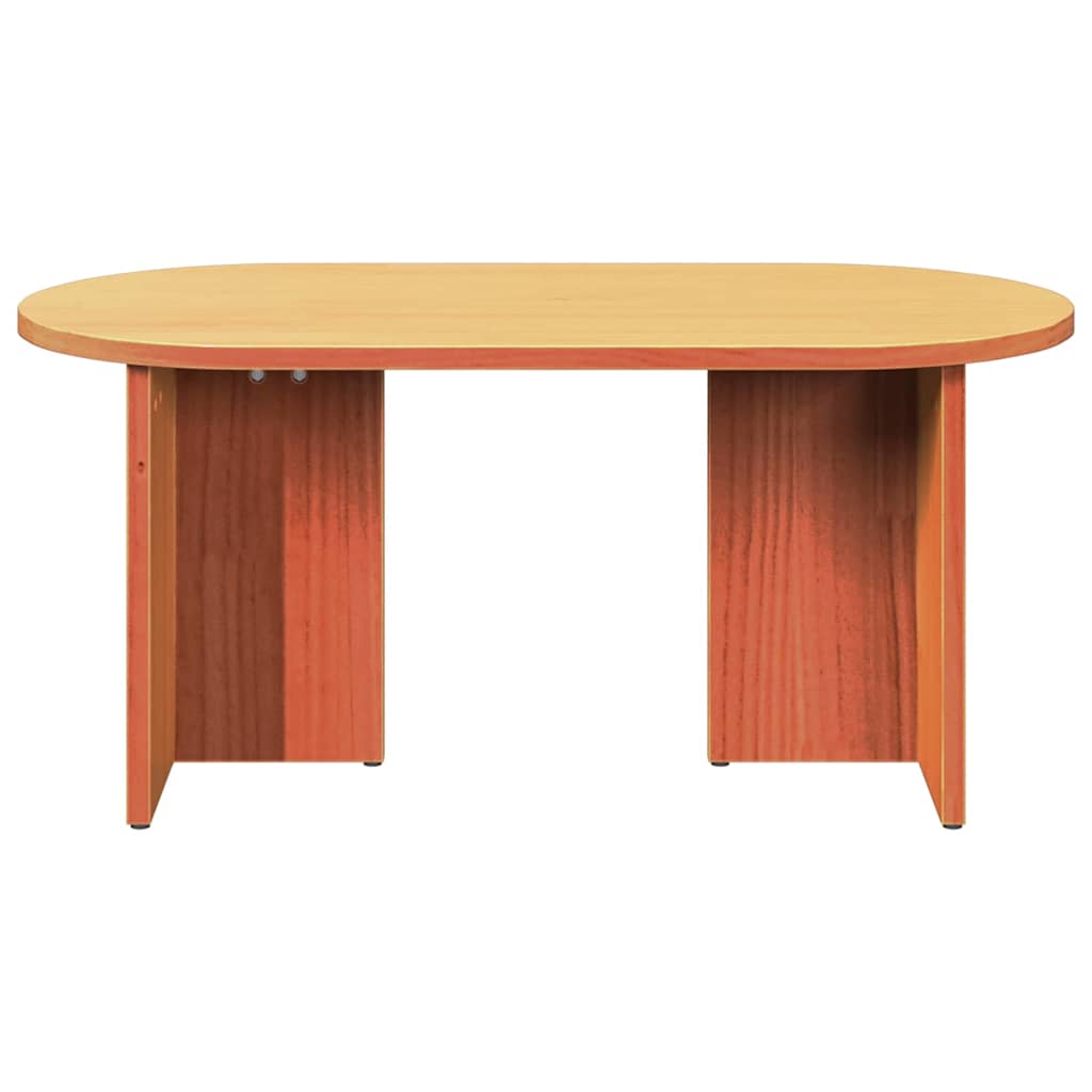 Coffee Table Wax Brown 80 x 39.5 x 35 cm Solid Pine wood