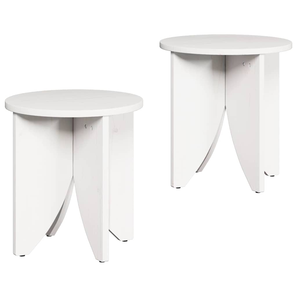 Coffee Table 2 pcs White