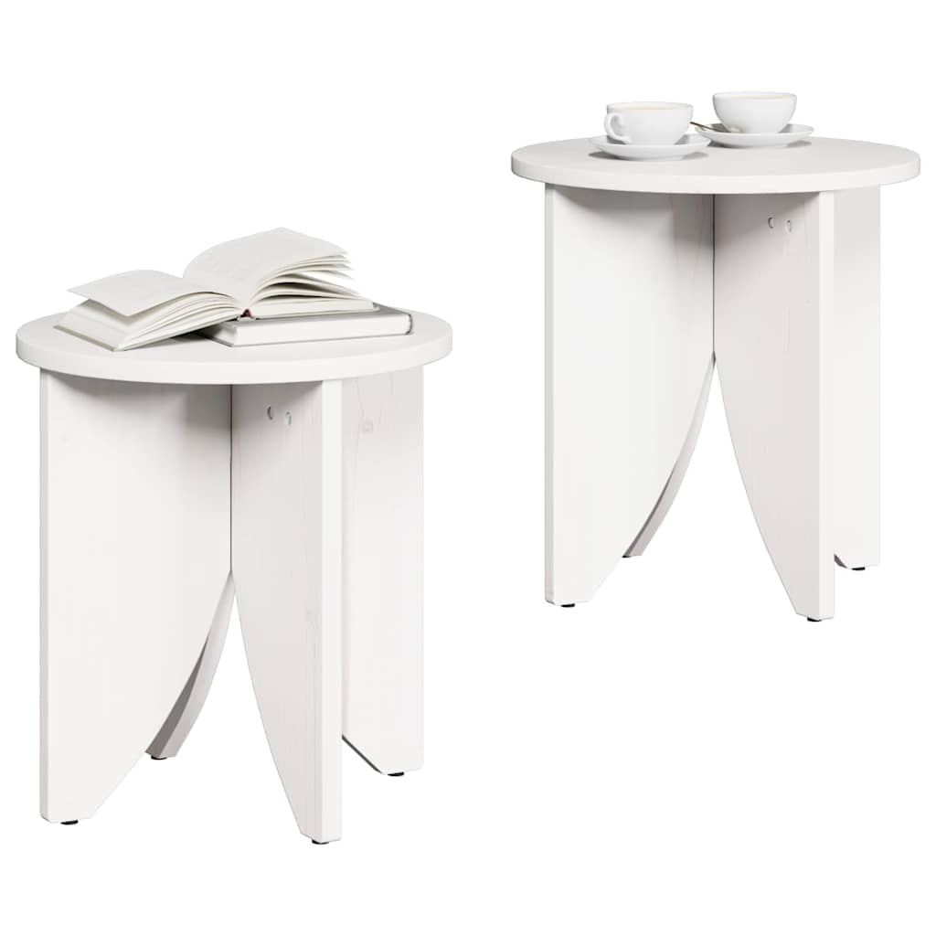 Coffee Table 2 pcs White