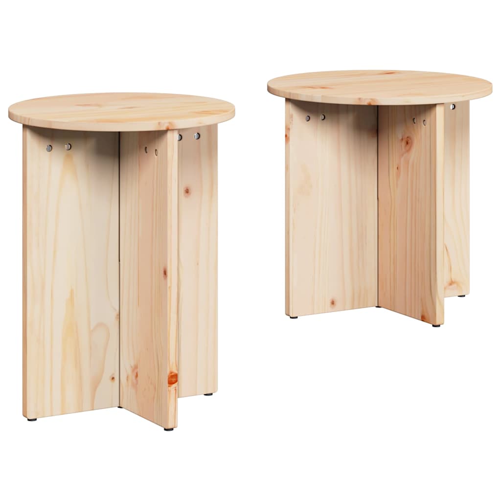 Coffee Table 2 pcs Natural
