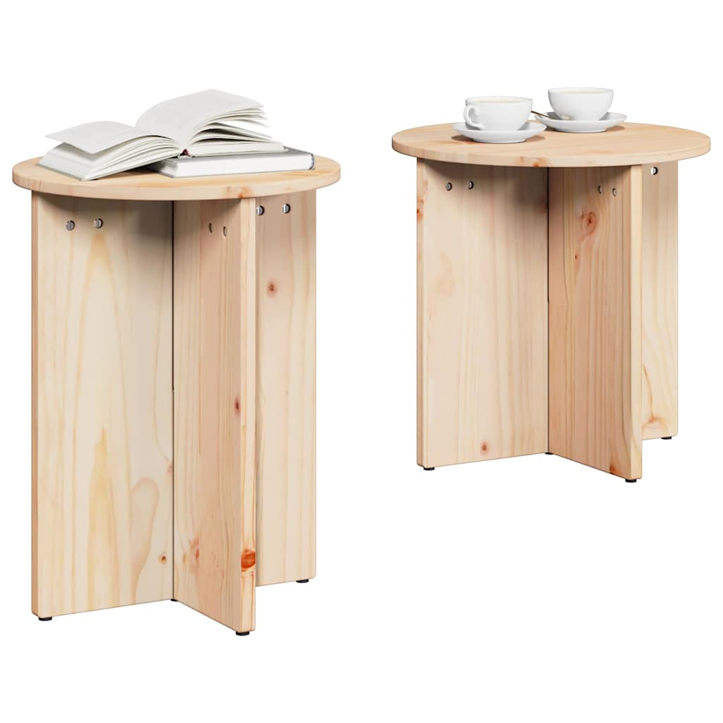 Coffee Table 2 pcs Natural