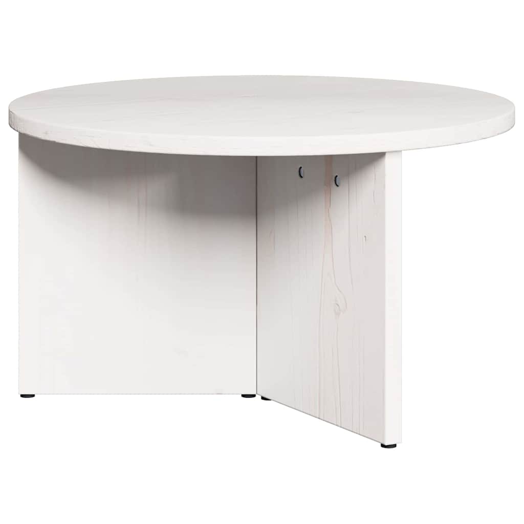 Coffee Table 2 pcs White Solid Pine wood