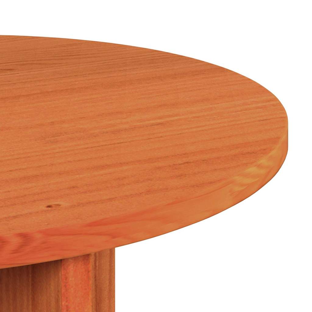 Coffee Table 2 pcs Wax Brown Solid Pine wood