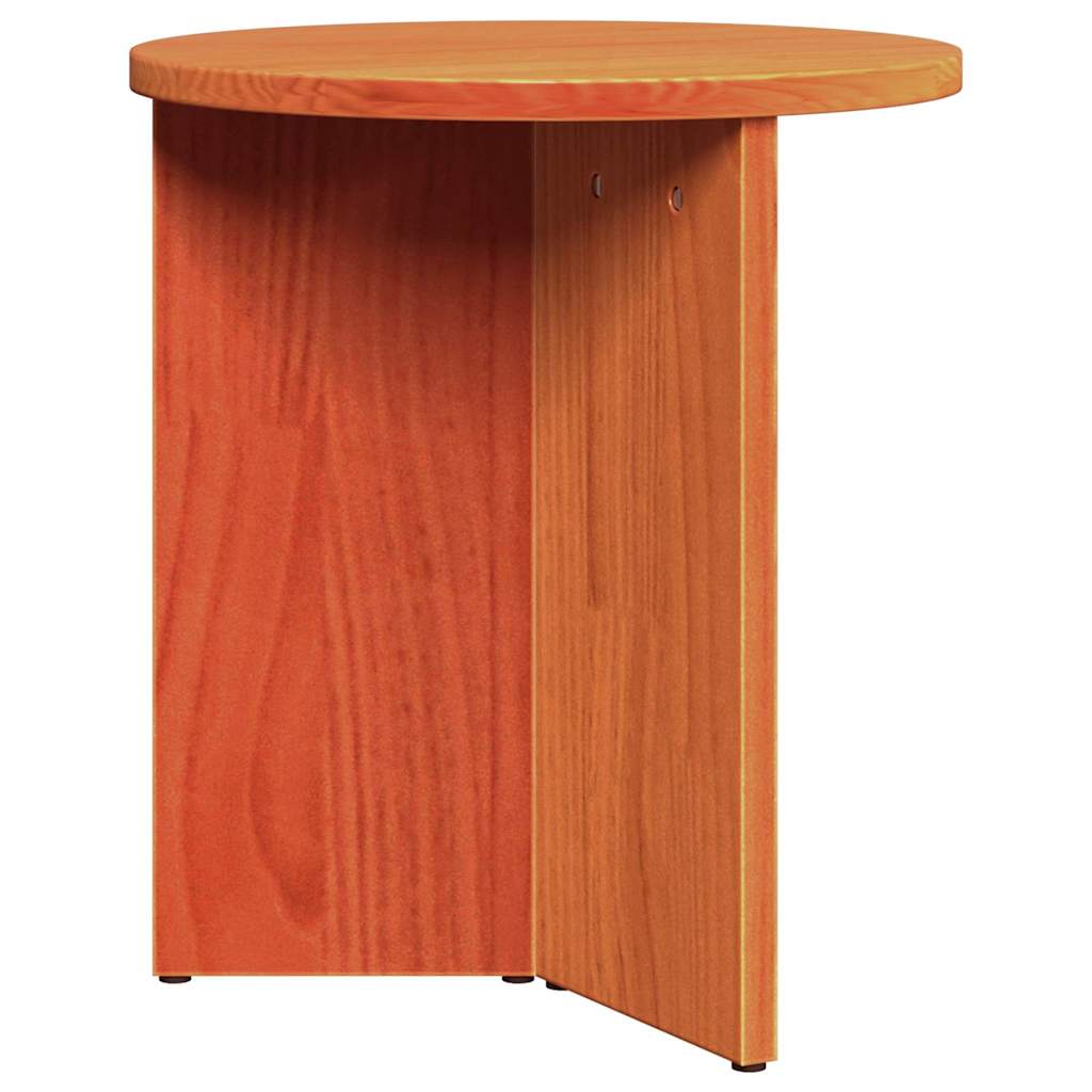 Coffee Table 2 pcs Wax Brown Solid Pine wood