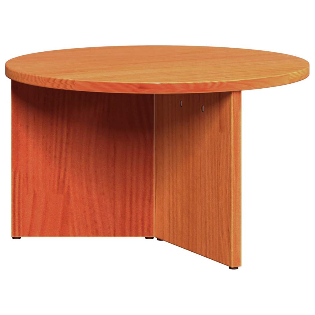 Coffee Table 2 pcs Wax Brown Solid Pine wood