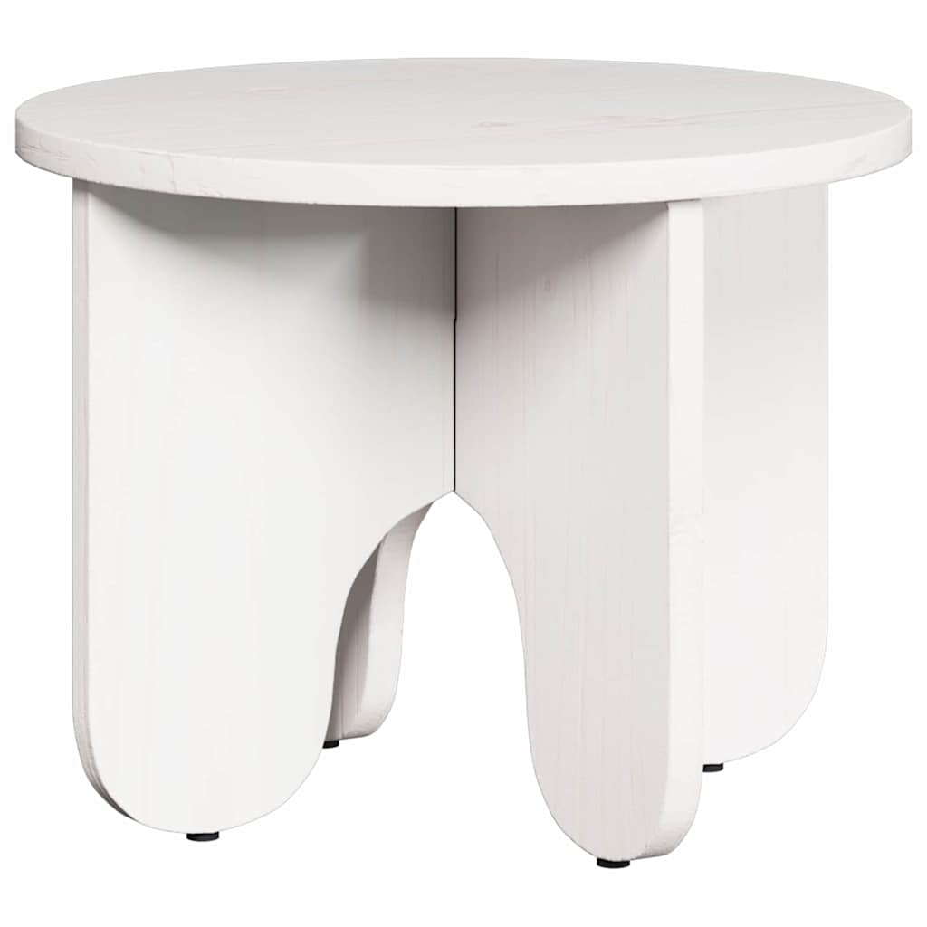 Coffee Table 2 pcs White Solid Pine wood