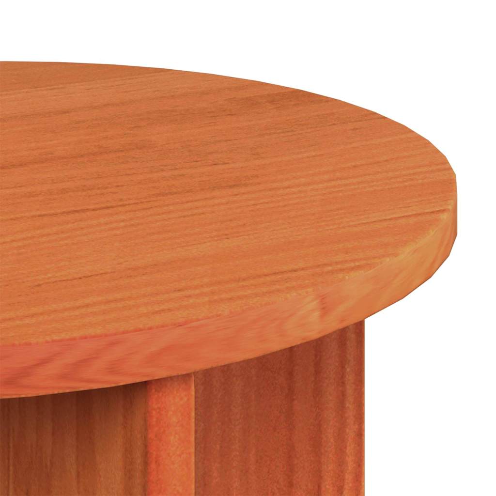 Coffee Table 2 pcs Wax Brown Solid Pine wood