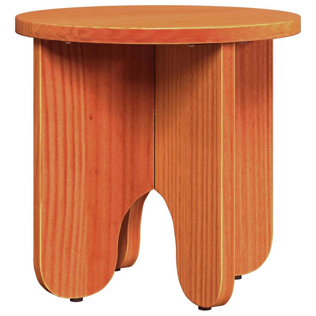 Coffee Table 2 pcs Wax Brown Solid Pine wood