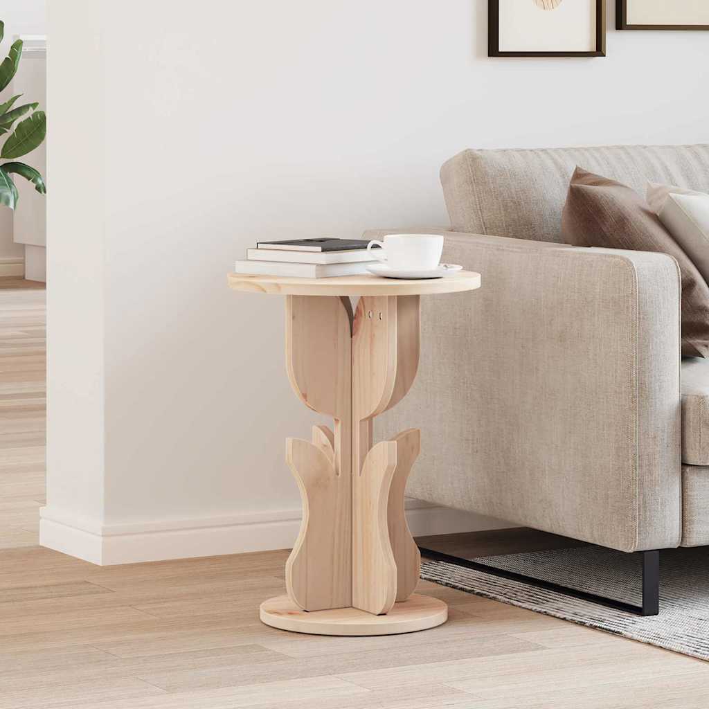 Coffee Table Natural 39.5 x 39.5 x 53.5 cm Solid pine wood