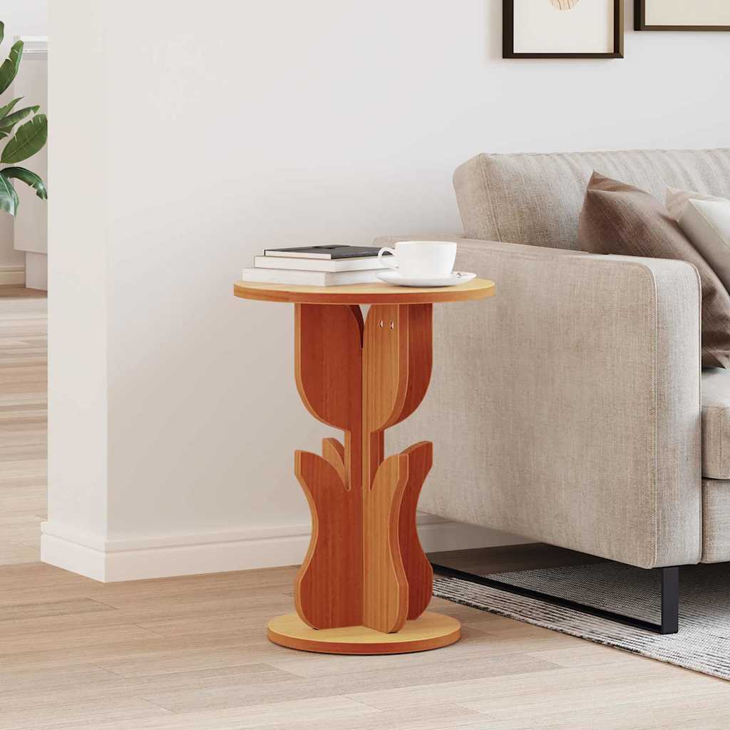 Coffee Table Wax Brown 39.5 x 39.5 x 53.5 cm Solid pine wood