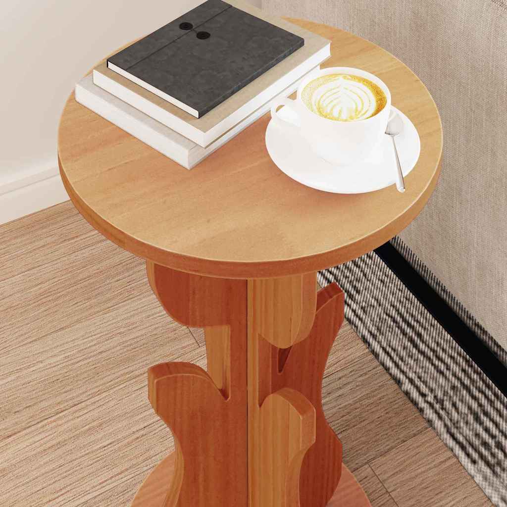Coffee Table Wax Brown 39.5 x 39.5 x 53.5 cm Solid pine wood