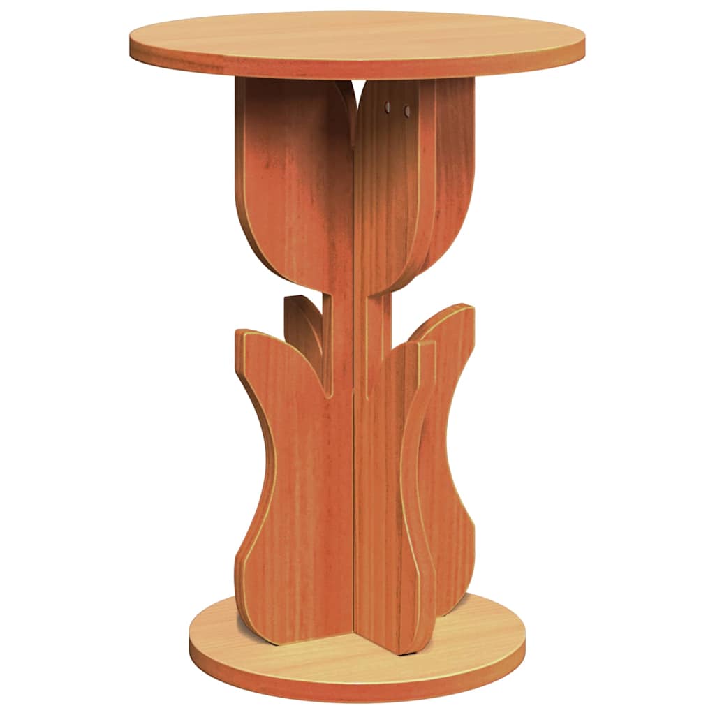 Coffee Table Wax Brown 39.5 x 39.5 x 53.5 cm Solid pine wood
