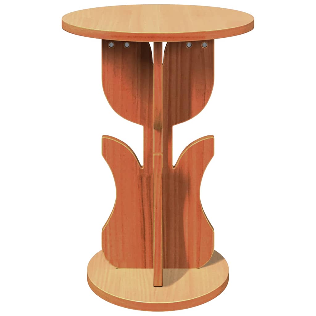 Coffee Table Wax Brown 39.5 x 39.5 x 53.5 cm Solid pine wood