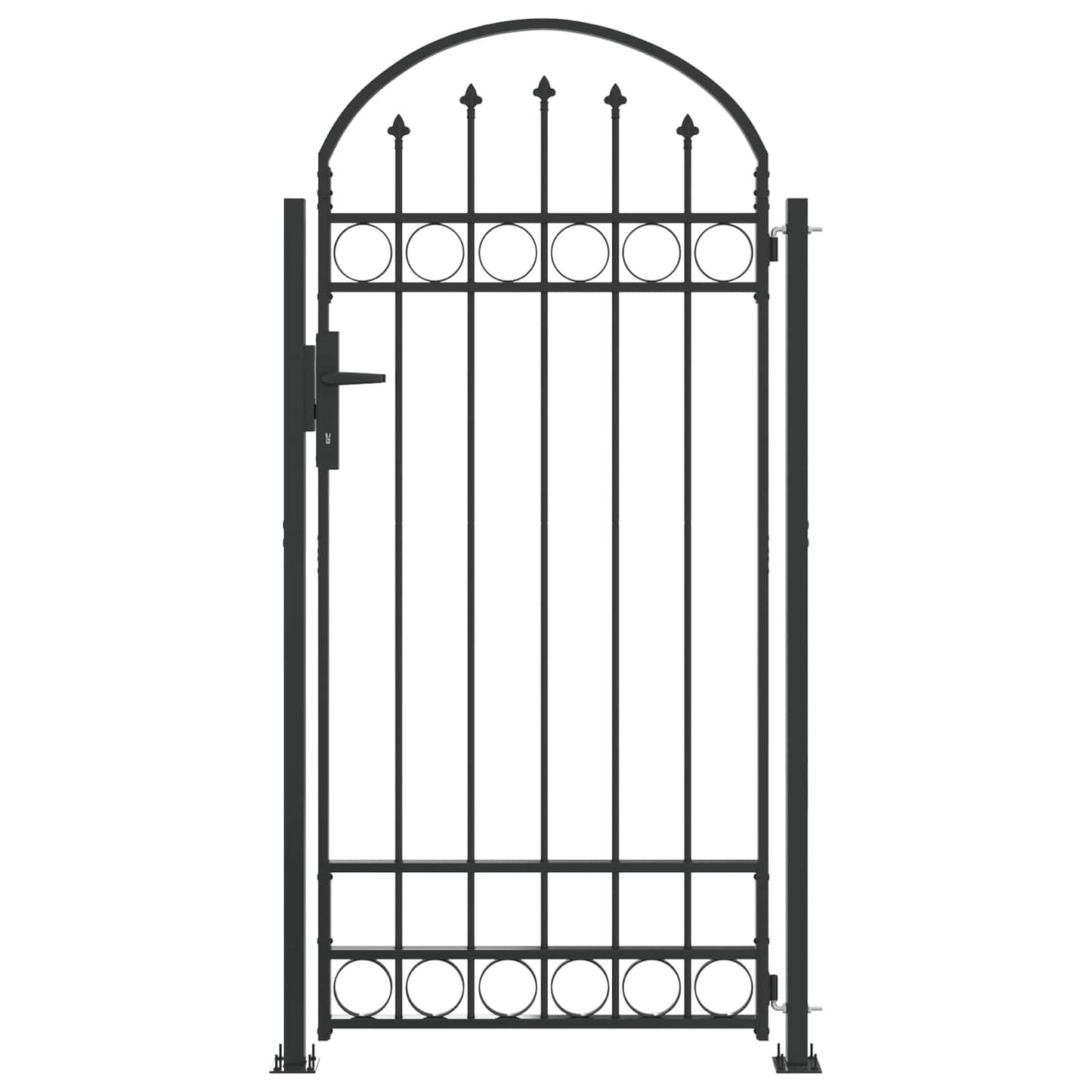 Fence Post ASSEN 200 x 88 x 14 cm Steel Grey Lockable