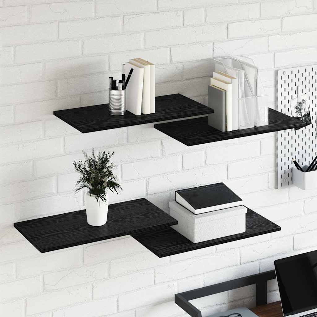Bookshelf Board 3-Tier 4 pcs 60 x 30 x 1.5 cm Engineered Wood