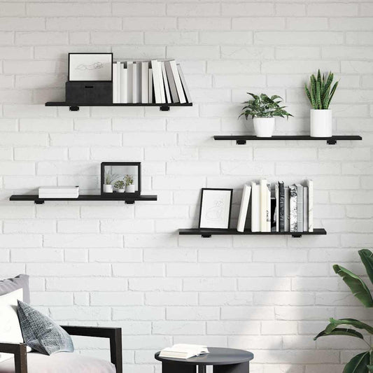 Bookshelf Board 3-Tier 4 pcs 80 x 20 x 1.5 cm Engineered Wood