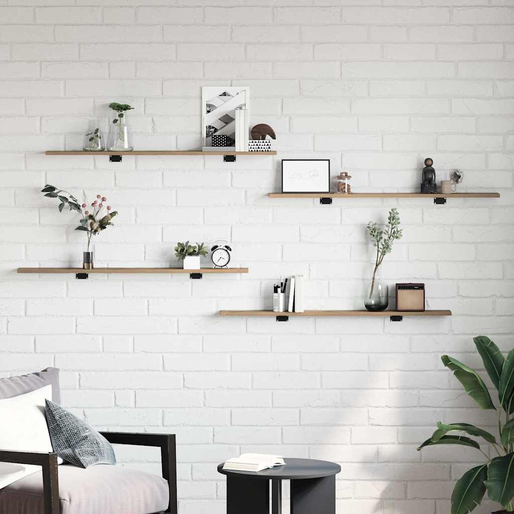 Bookshelf Board 3-Tier 4 pcs 100 x 10 x 1.5 cm Engineered Wood