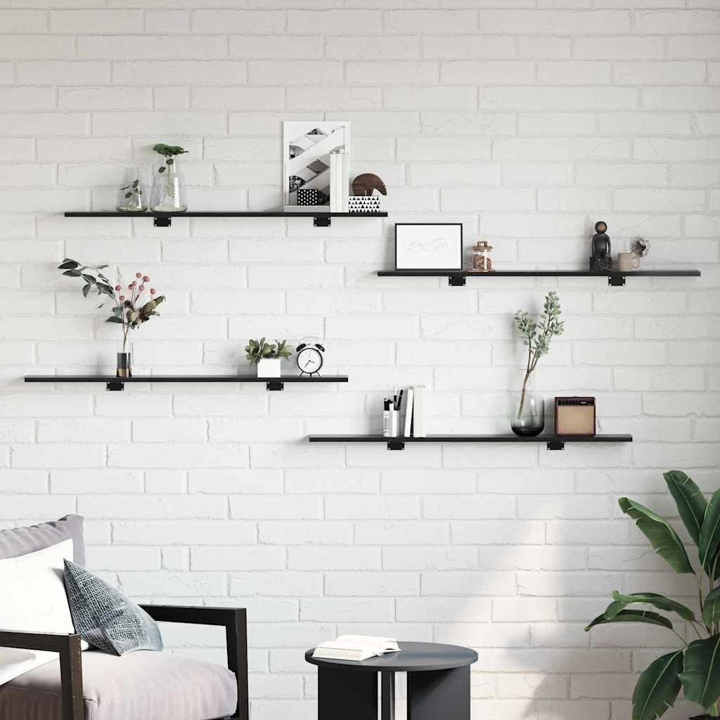 Bookshelf Board 3-Tier 4 pcs 100 x 10 x 1.5 cm Engineered Wood