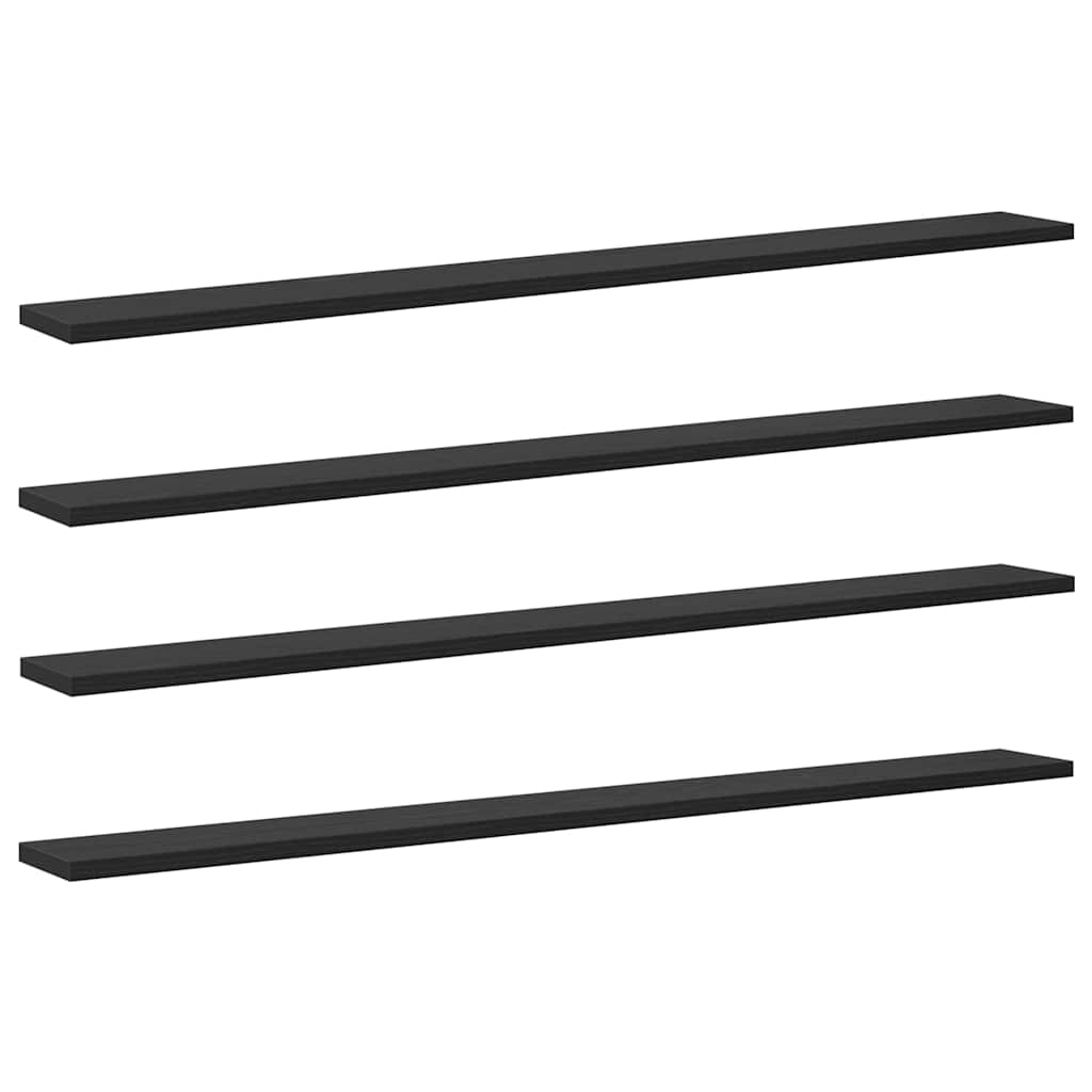 Bookshelf Board 3-Tier 4 pcs 100 x 10 x 1.5 cm Engineered Wood