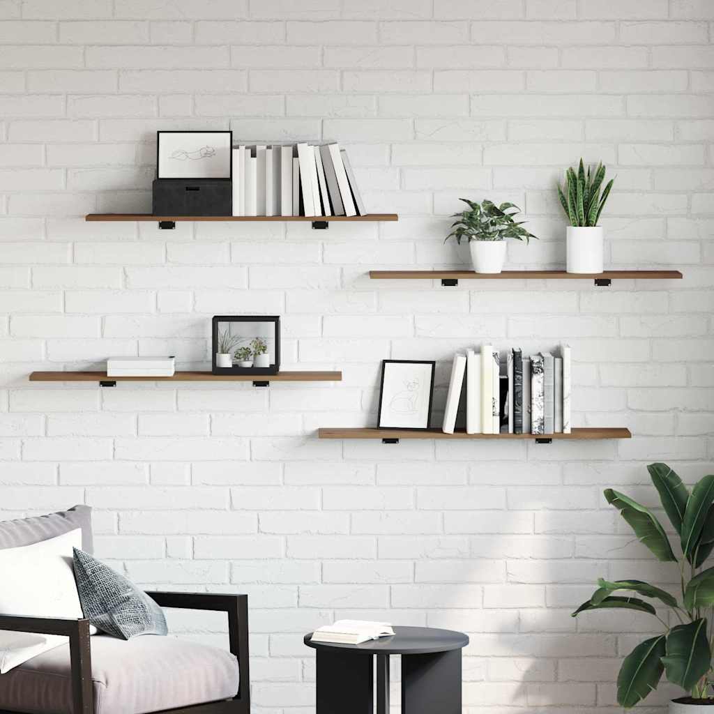 Bookshelf Board 3-Tier 4 pcs 100 x 20 x 1.5 cm Engineered Wood