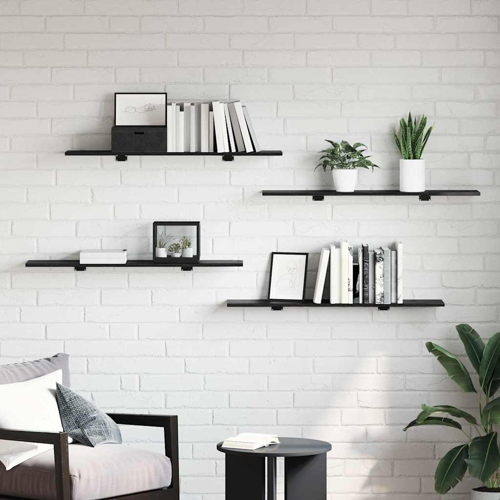 Bookshelf Board 3-Tier 4 pcs 100 x 20 x 1.5 cm Engineered Wood