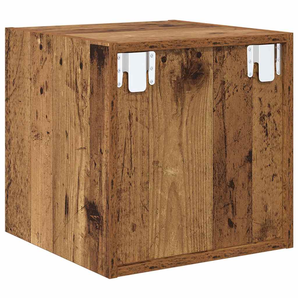 Wall Cabinet 2 pcs Old Wood 37 x 37 x 37 cm Engineered Wood