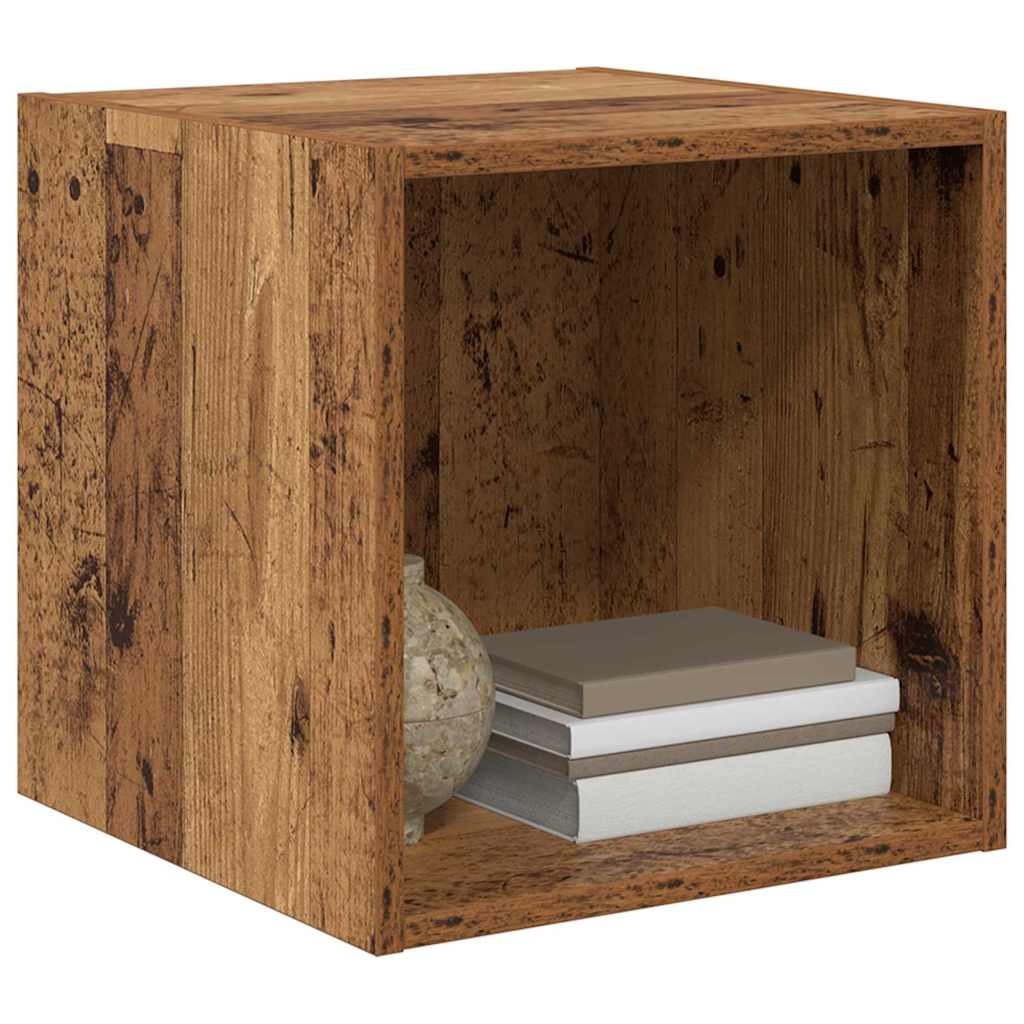 Wall Cabinet 2 pcs Old Wood 37 x 37 x 37 cm Engineered Wood