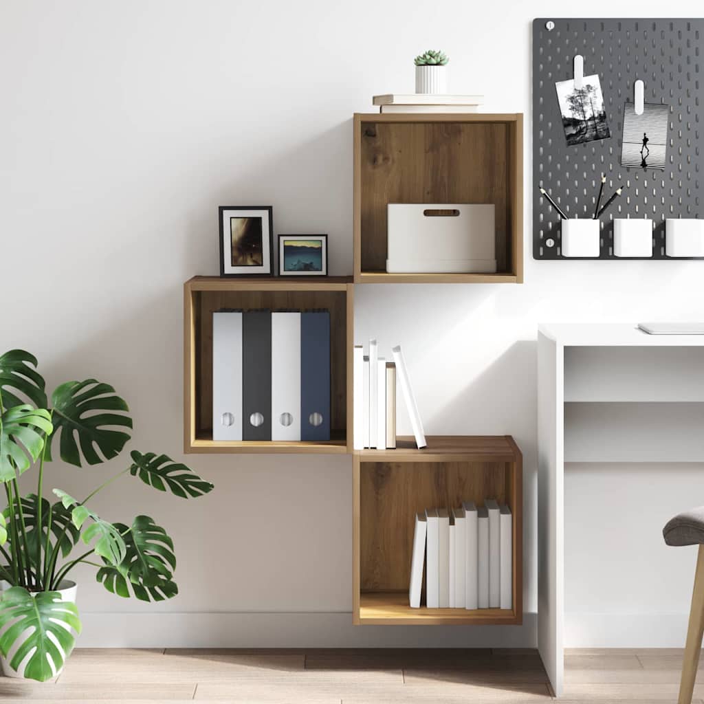 Wall Cabinet Wall-Mounted Artisan Oak 37 x 37 x 37 cm