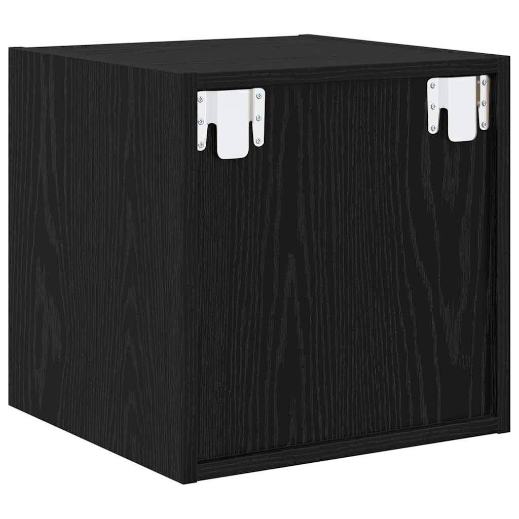 Wall Cabinet Wall-Mounted Black Oak 37 x 37 x 37 cm