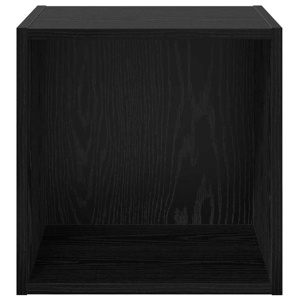 Wall Cabinet Wall-Mounted Black Oak 37 x 37 x 37 cm
