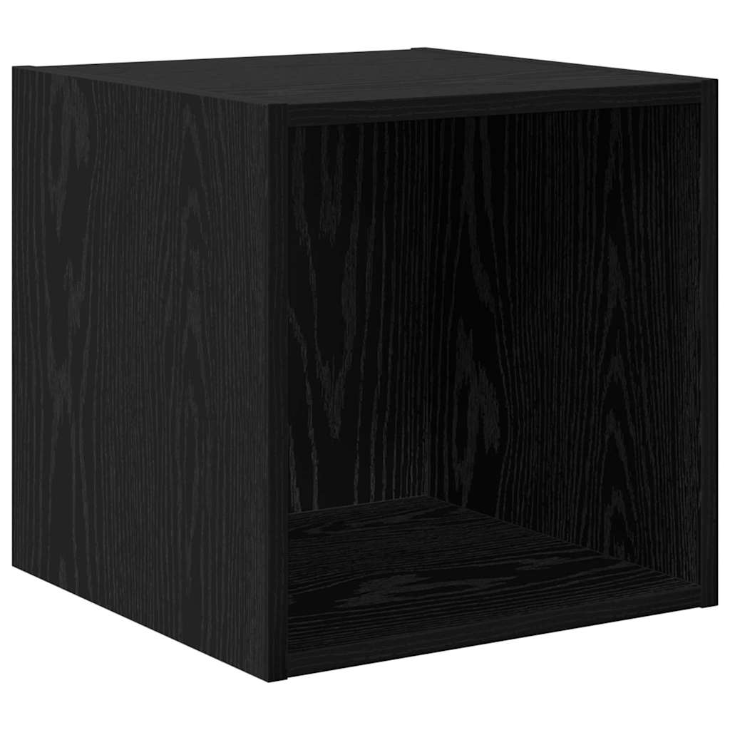 Wall Cabinet 2 pcs Black Oak 37 x 37 x 37 cm Engineered Wood