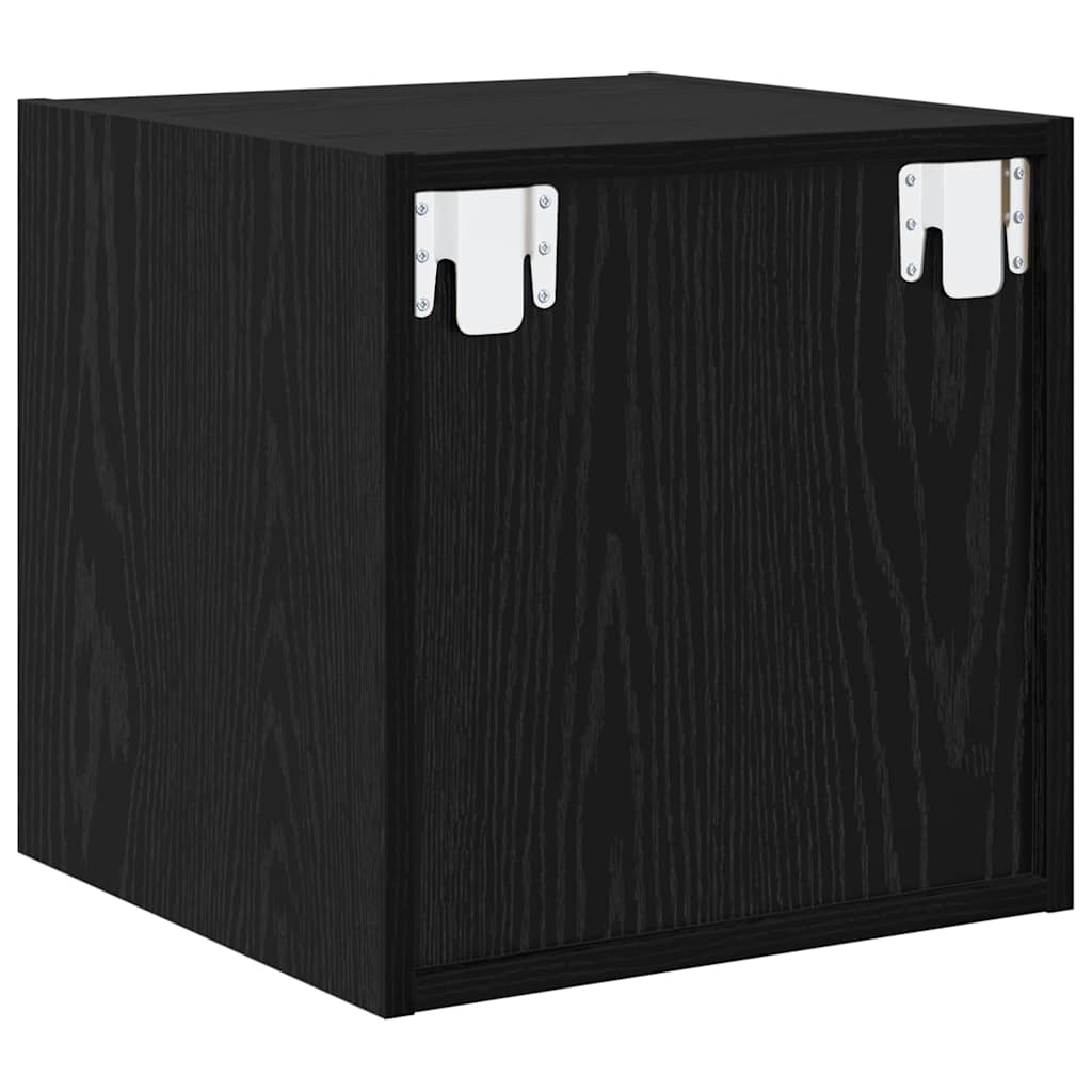 Wall Cabinet 2 pcs Black Oak 37 x 37 x 37 cm Engineered Wood