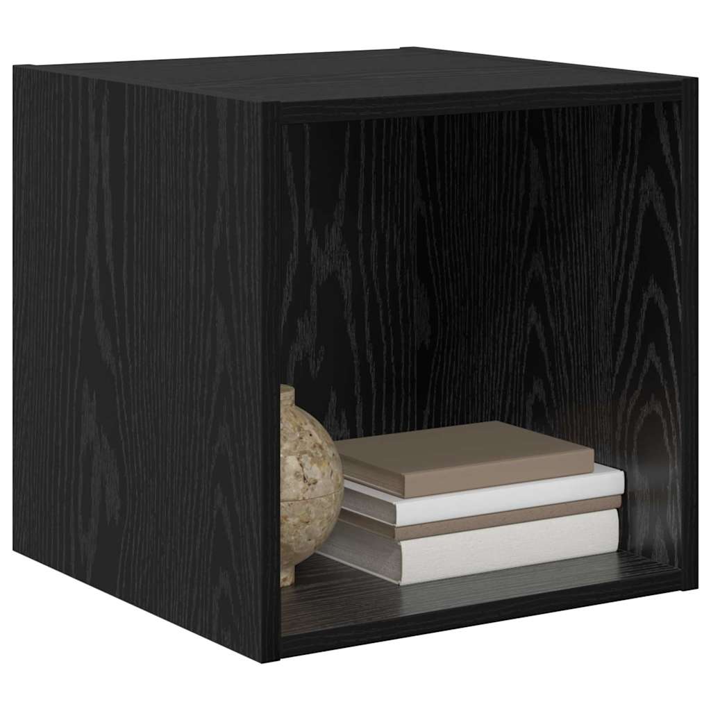 Wall Cabinet 2 pcs Black Oak 37 x 37 x 37 cm Engineered Wood