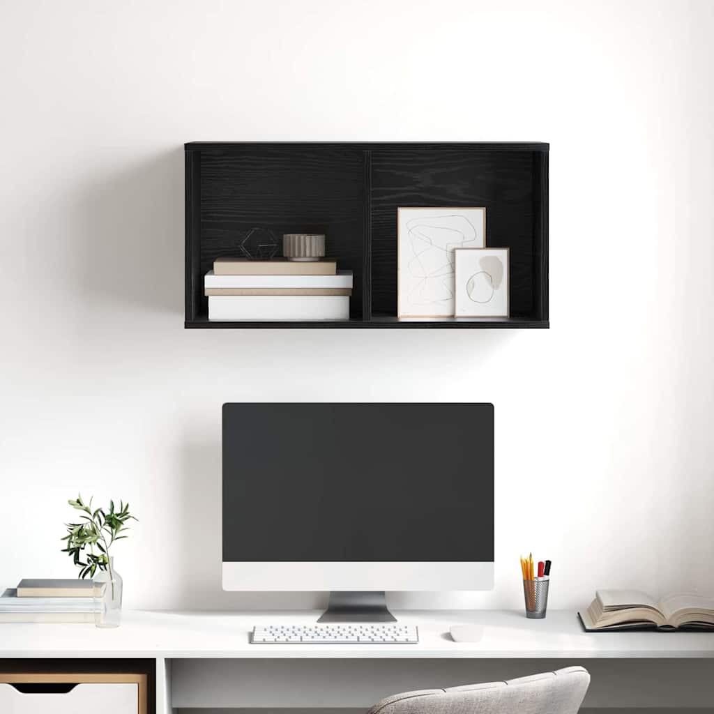 TV Cabinet Set Black Oak 37 x 37 x 72 cm Engineered Wood