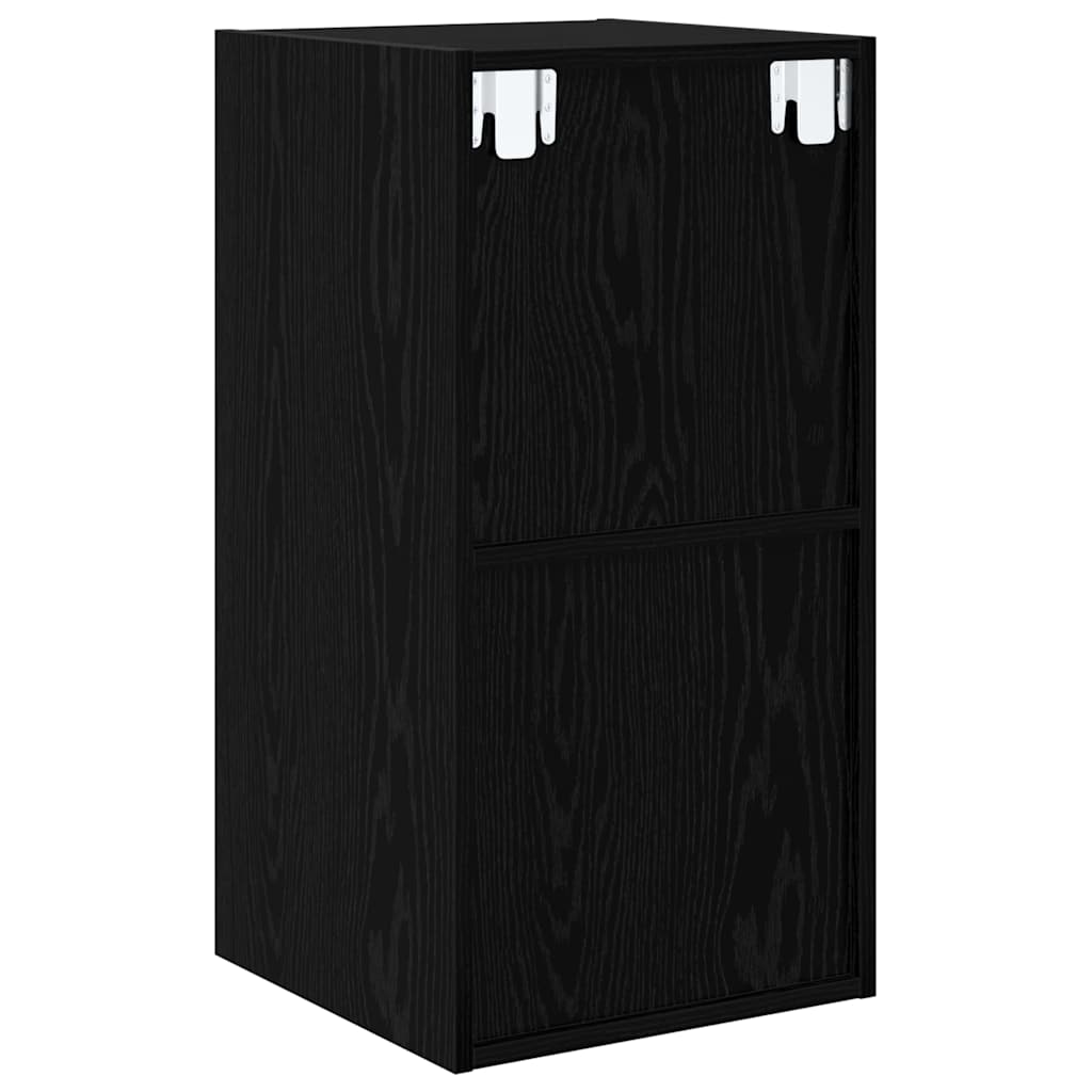 TV Cabinet Set Black Oak 37 x 37 x 72 cm Engineered Wood