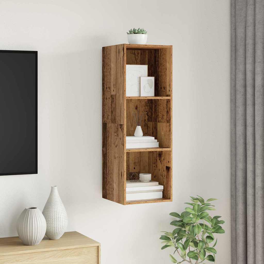 TV Cabinet Set Old Wood 37 x 37 x 107 cm Engineered Wood
