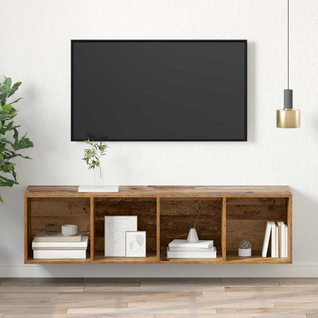 TV Cabinet Set Old Wood 37 x 37 x 142.5 cm Engineered Wood
