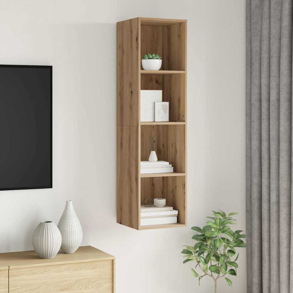 TV Cabinet Set Artisan Oak 37 x 37 x 142.5 cm Engineered Wood