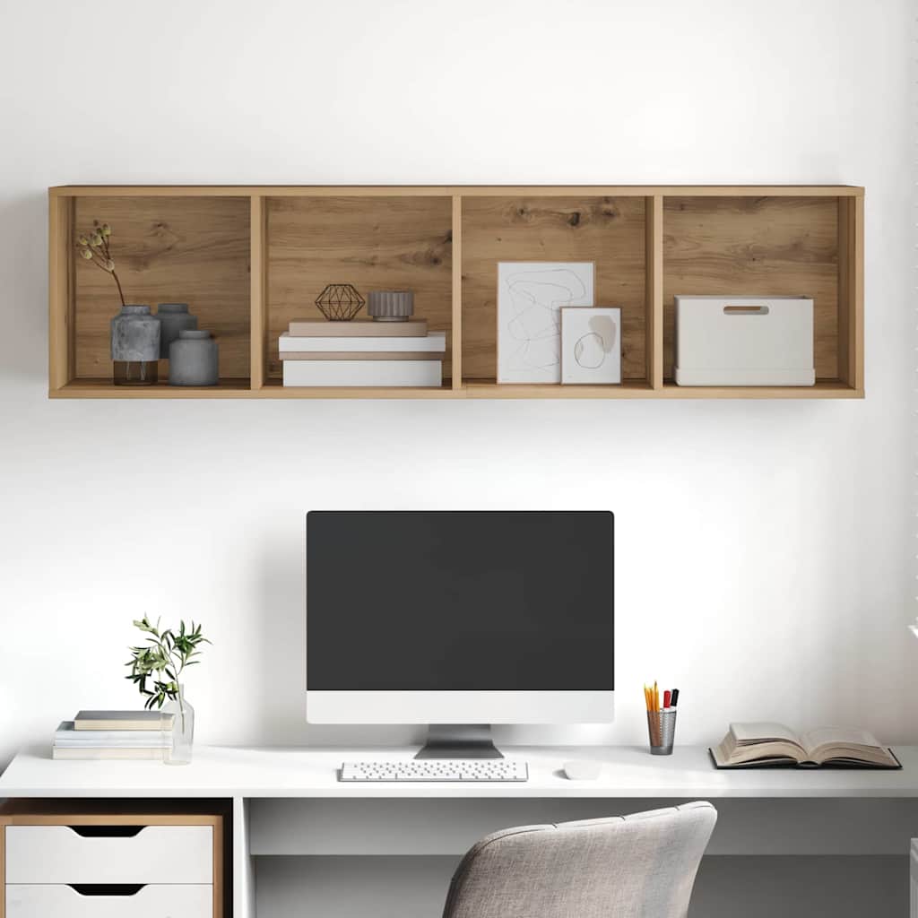TV Cabinet Set Artisan Oak 37 x 37 x 142.5 cm Engineered Wood