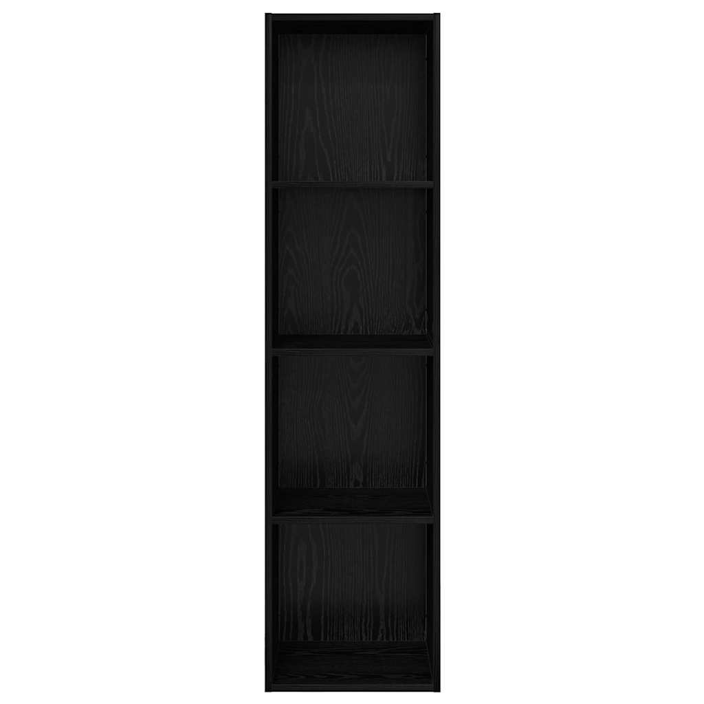 TV Cabinet Set 37 x 37 x 142.5 cm Black Oak Engineered Wood