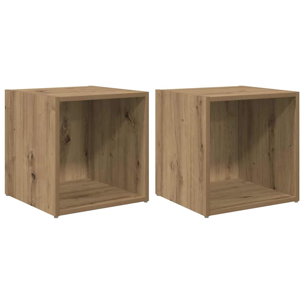 TV Cabinet Set Wall-mounted 2 pcs Artisan Oak 37 x 35 x 37.5 cm