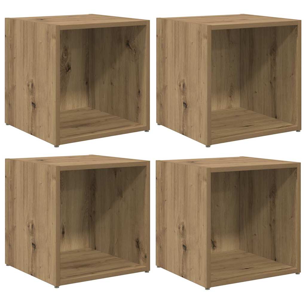 TV Cabinet Set Wall-mounted 4 pcs Artisan Oak 37 x 35 x 37.5 cm