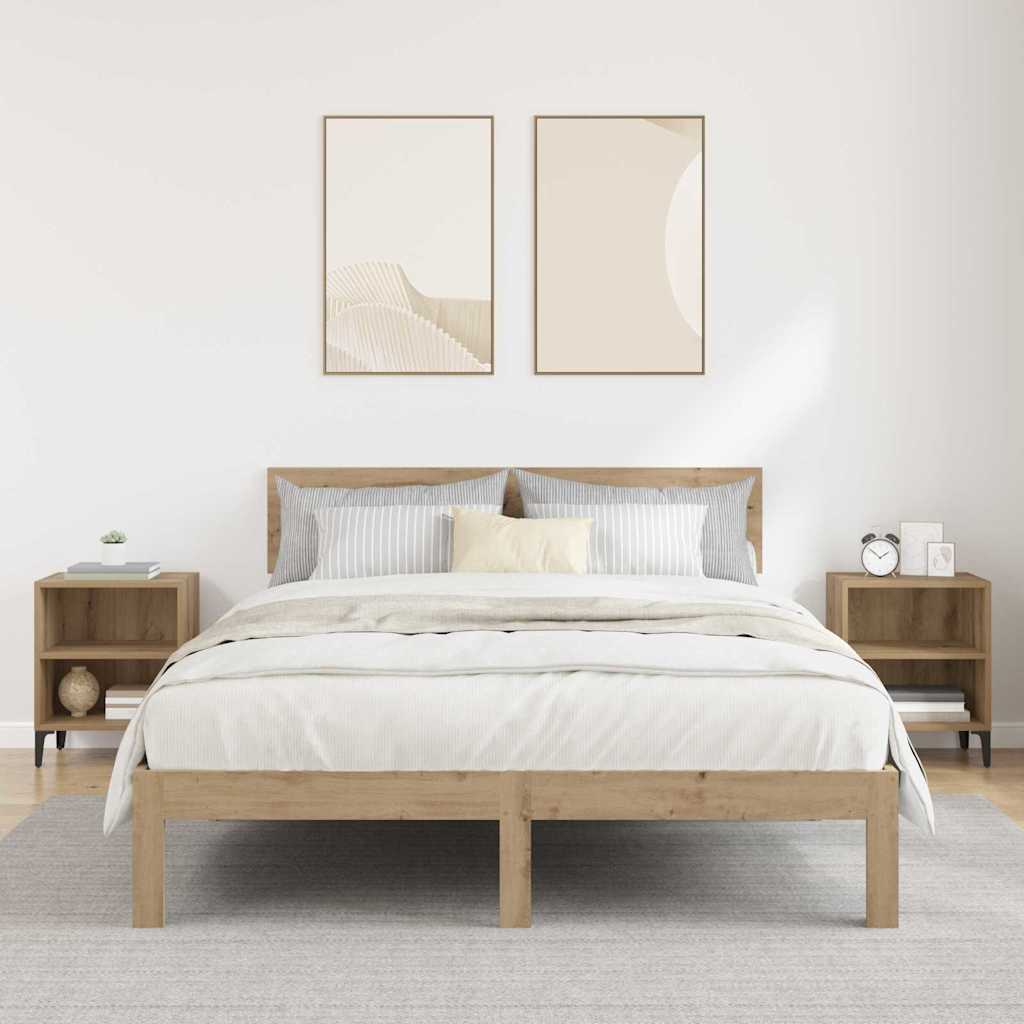 Bedside Cabinet 2 pcs Artisan Oak 40 x 30 x 50 cm