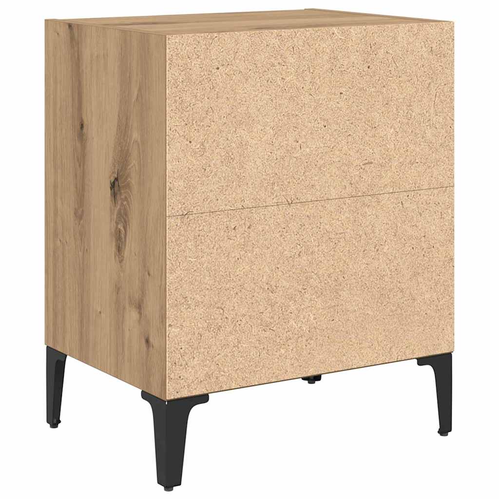 Bedside Cabinet 2 pcs Artisan Oak 40 x 30 x 50 cm