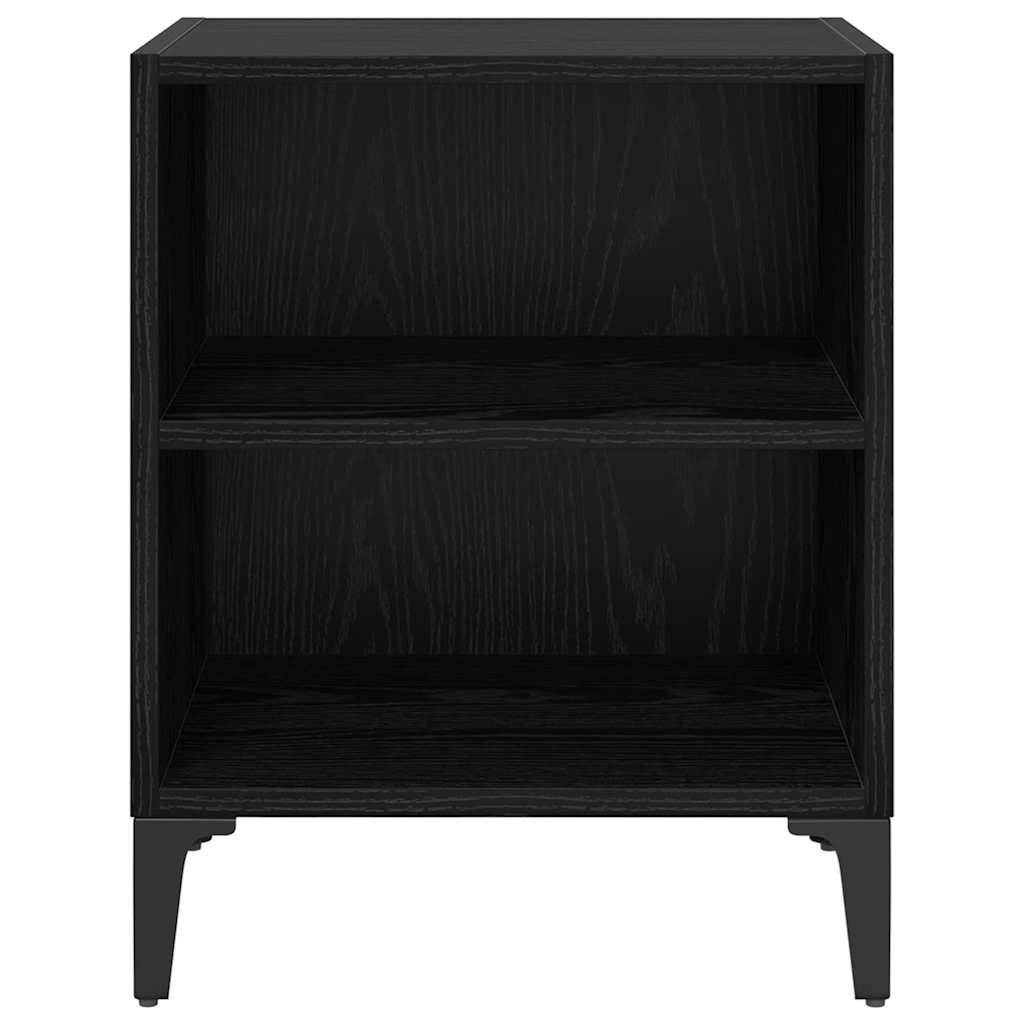 Bedside Cabinet Black Oak 40 x 30 x 50 cm Engineered Wood