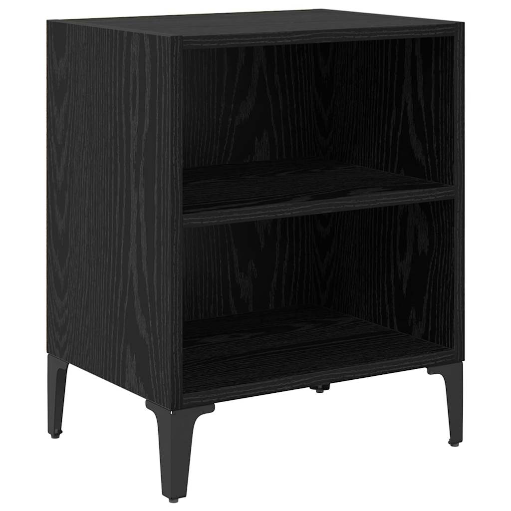 Bedside Cabinet 2 pcs Black Oak 40 x 30 x 50 cm Engineered Wood
