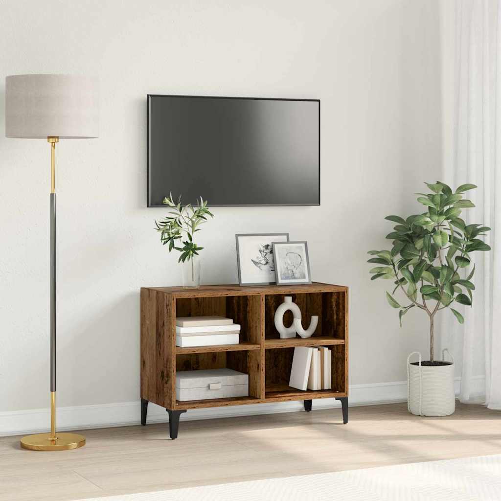 TV Cabinet Set Wall-mounted Brown Engineered Wood